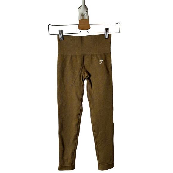 Gymshark X-Small Adapt Fleck Seamless Leggings in Light Brown B2A1B-NBBH - Picture 1 of 7